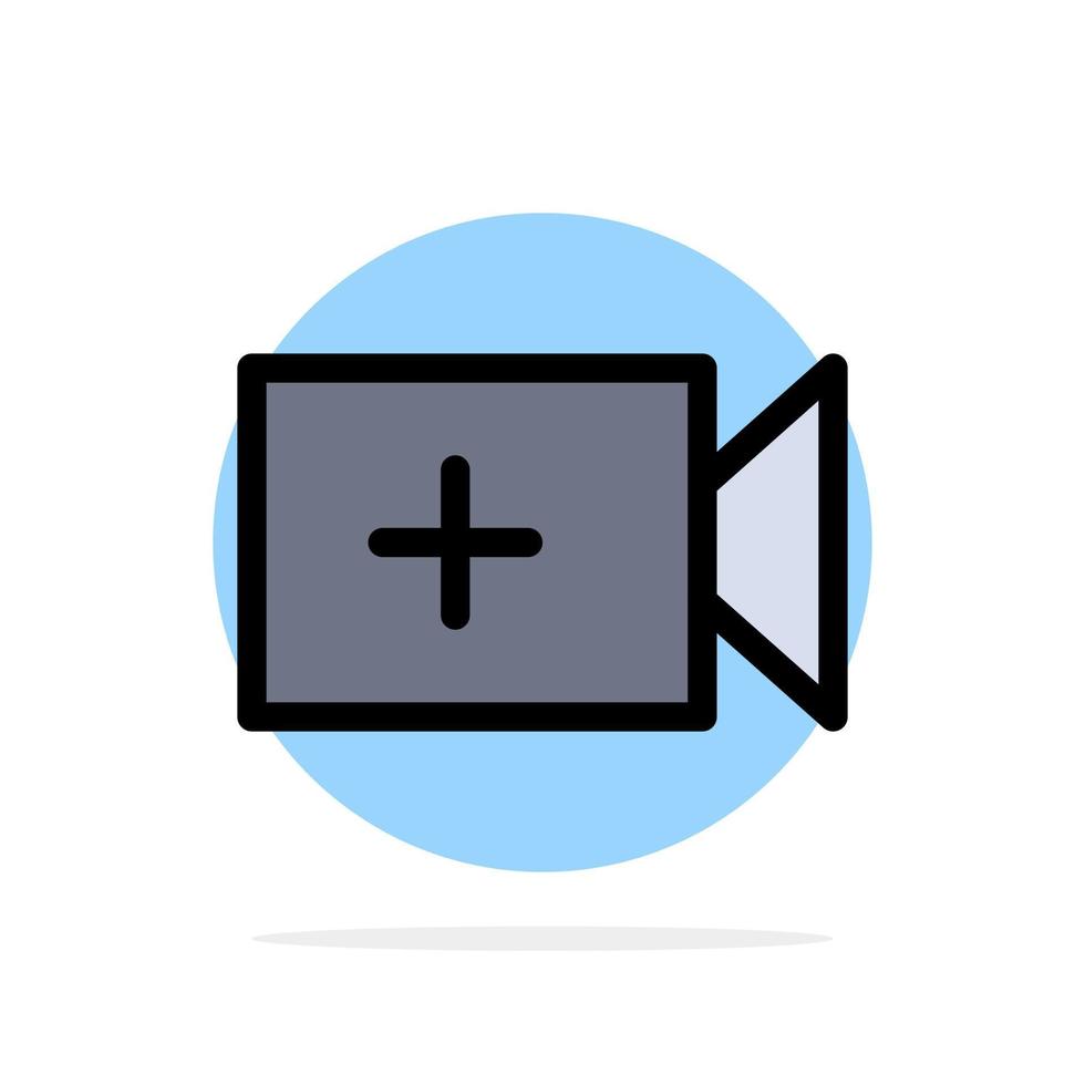 Video Camera Ui Abstract Circle Background Flat color Icon vector