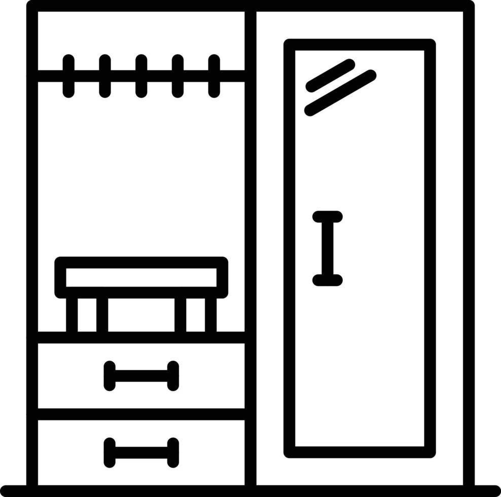 Wardrobe Creative Icon Design vector