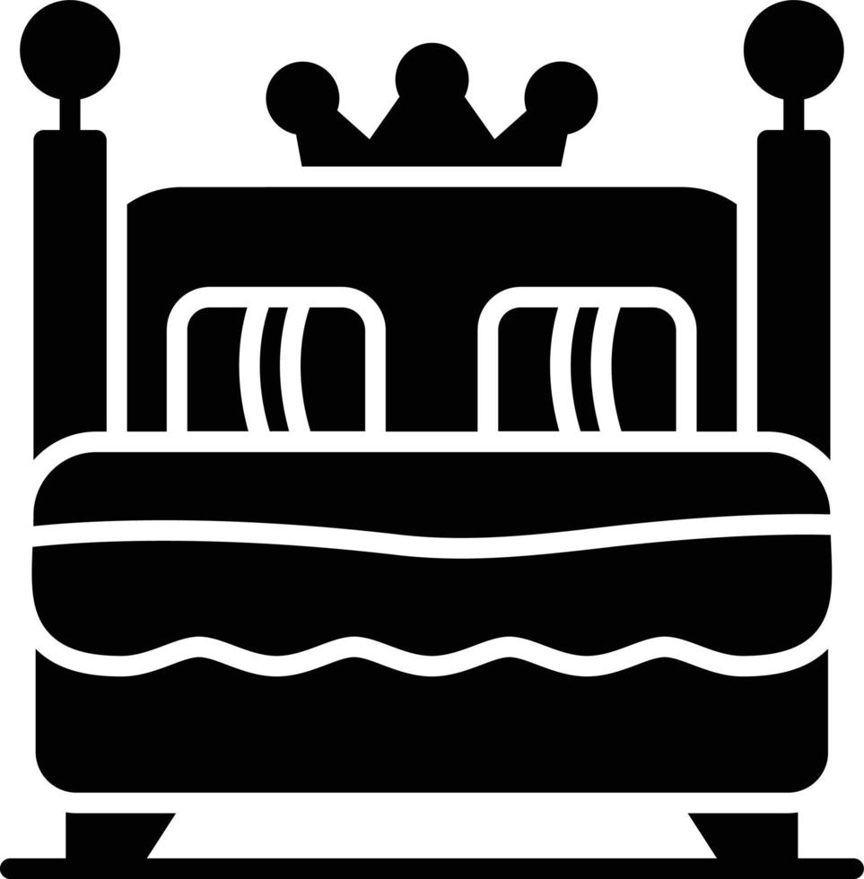 Double Bed Creative Icon Design vector