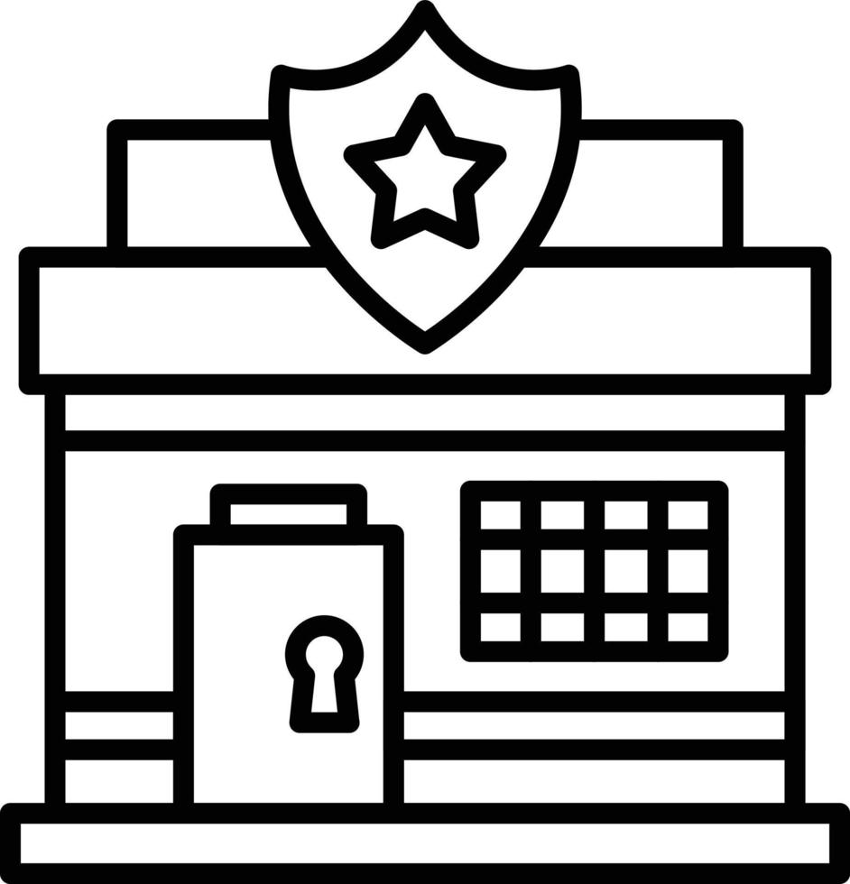 Police Station Creative Icon Design vector