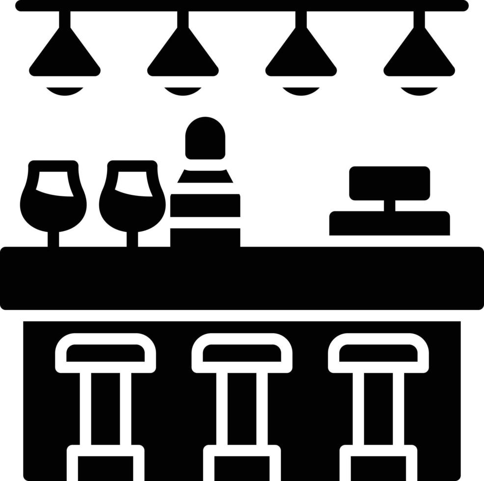 Bar Counter Creative Icon Design vector