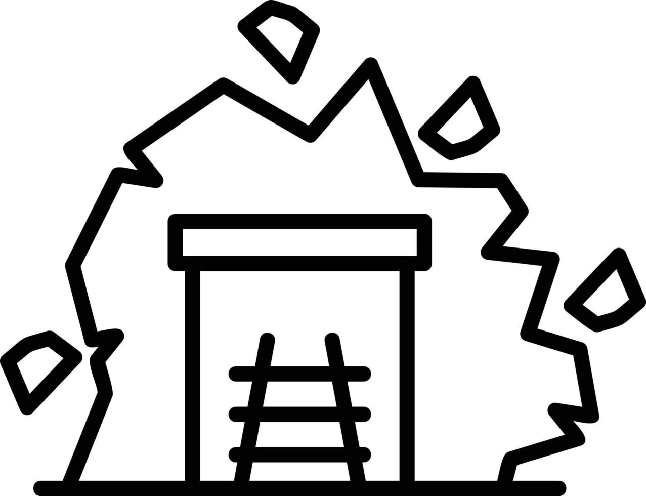 Mining Tunnel Creative Icon Design vector