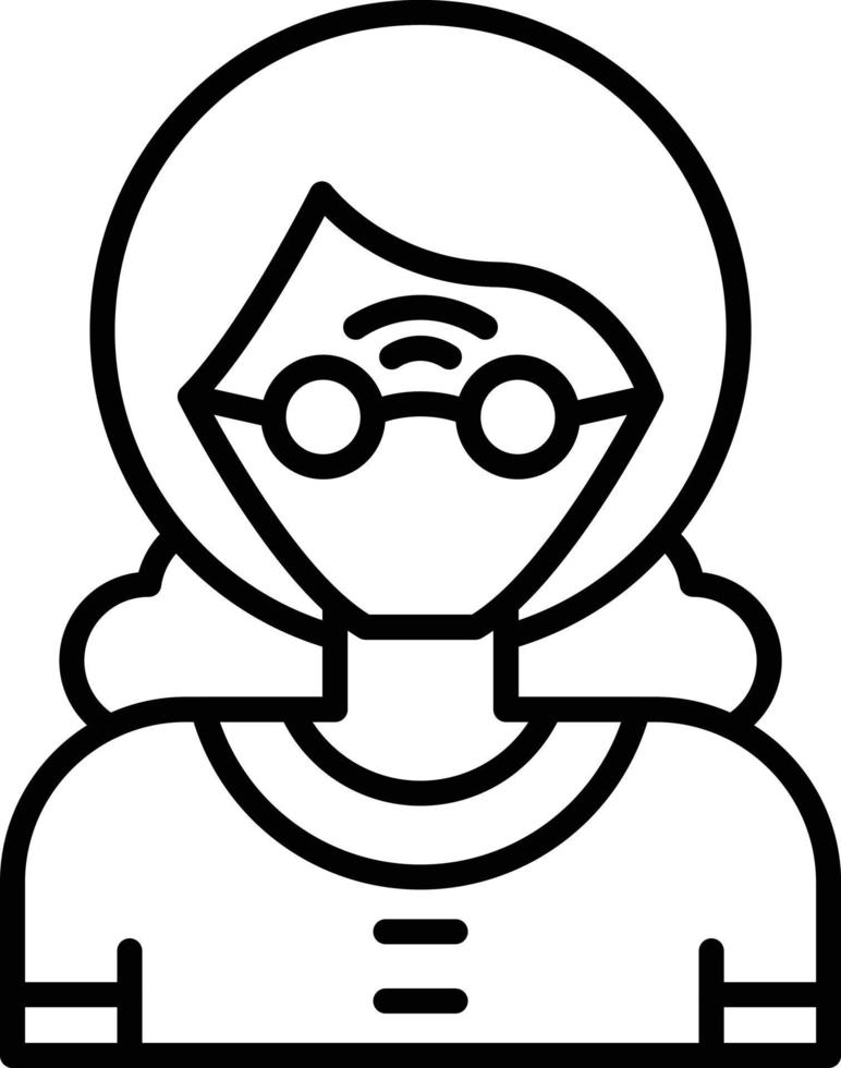 Old Woman Creative Icon Design vector