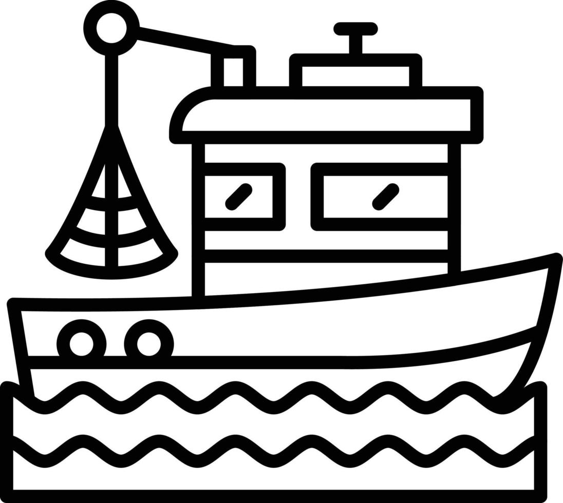 diseño de icono creativo de barco de pesca vector