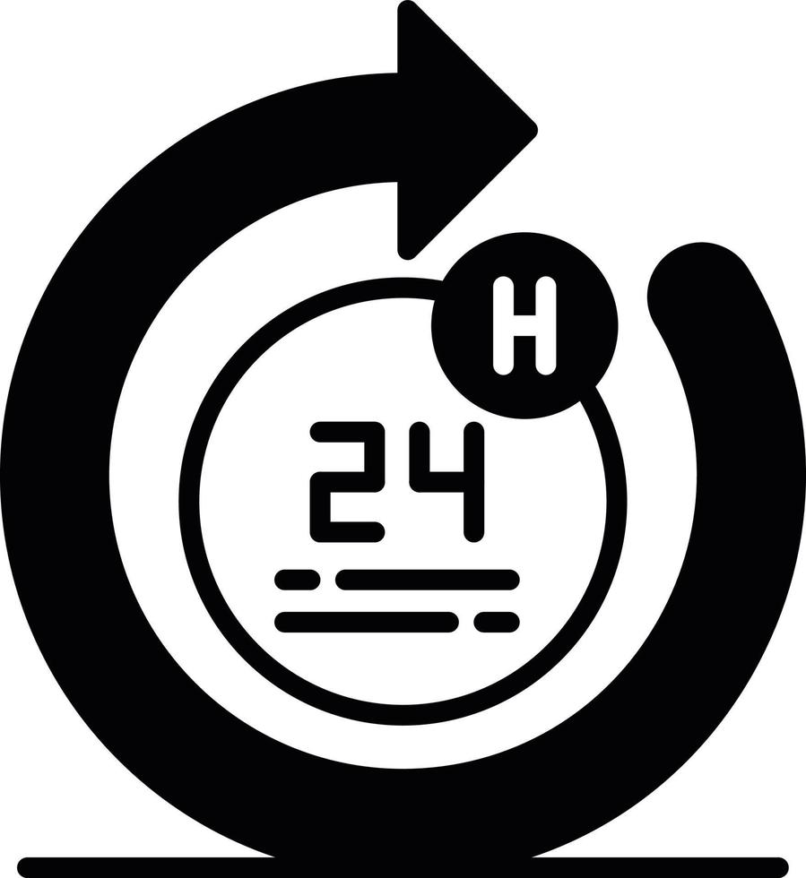24 Hour Creative Icon Design vector