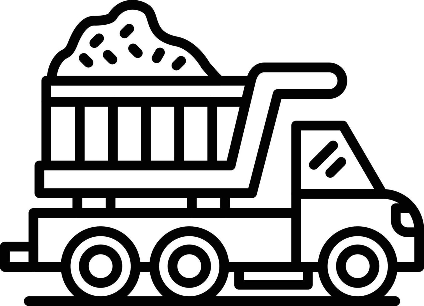 Dump Truck Creative Icon Design vector