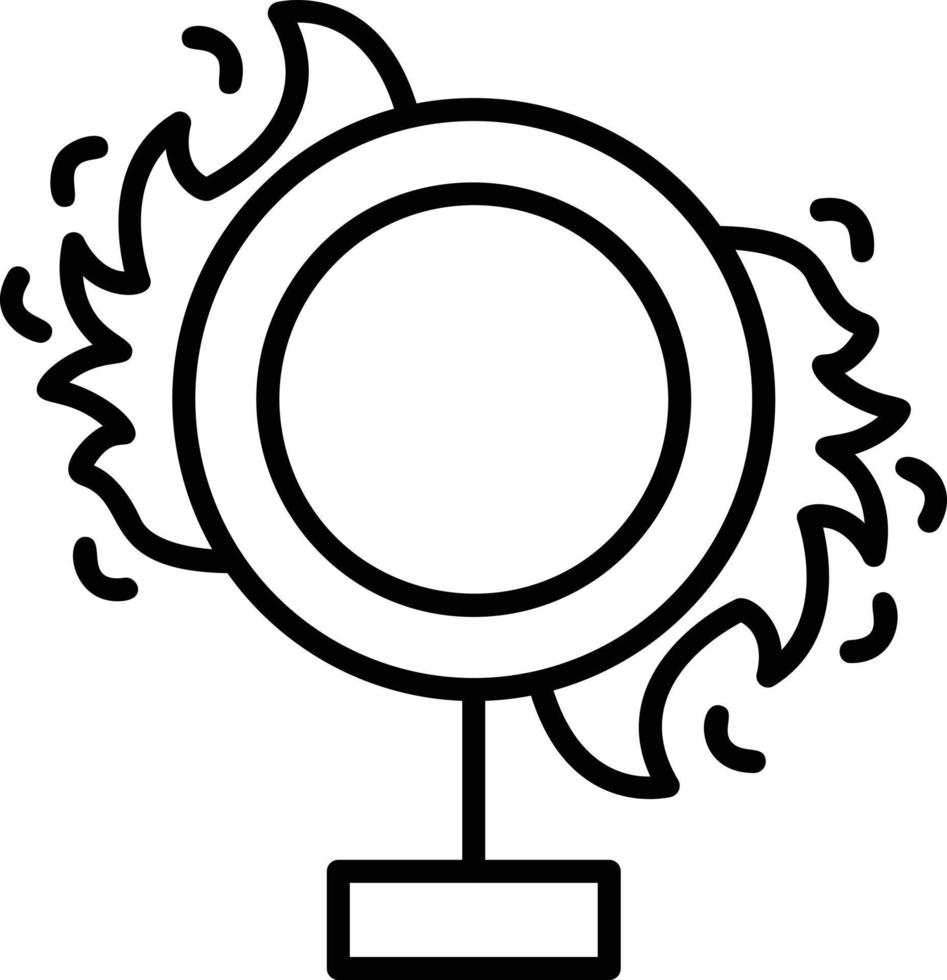 diseño de icono creativo de anillo de fuego vector