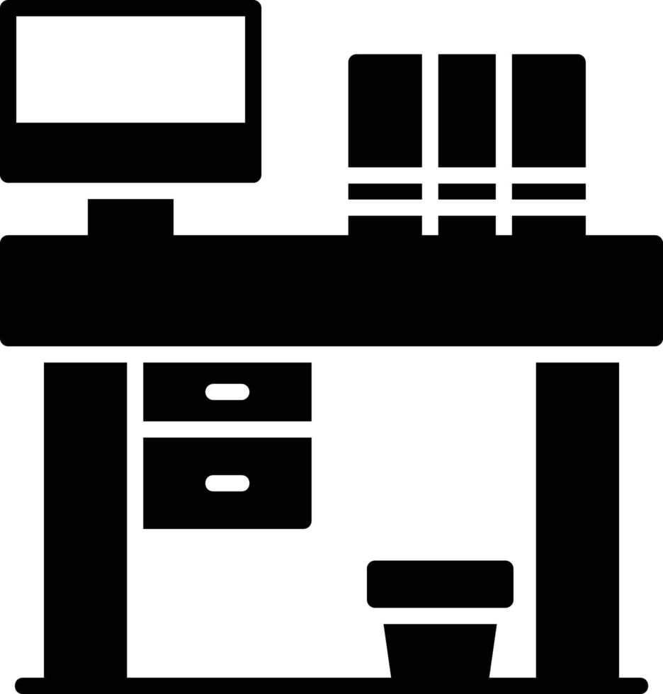 Office Table Creative Icon Design vector
