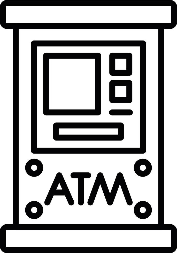 Atm Machine Creative Icon Design vector