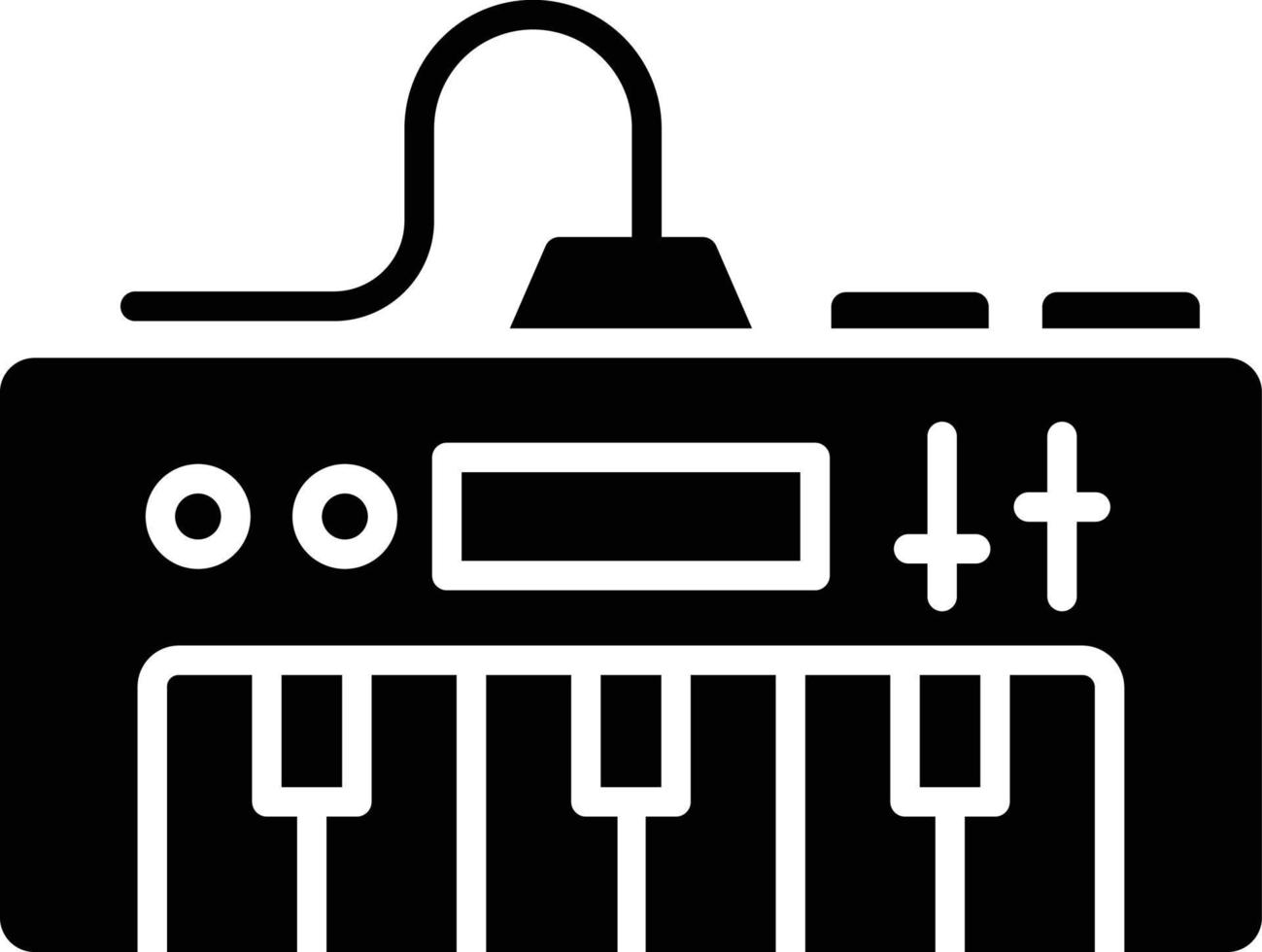 diseño de icono creativo de piano eléctrico vector