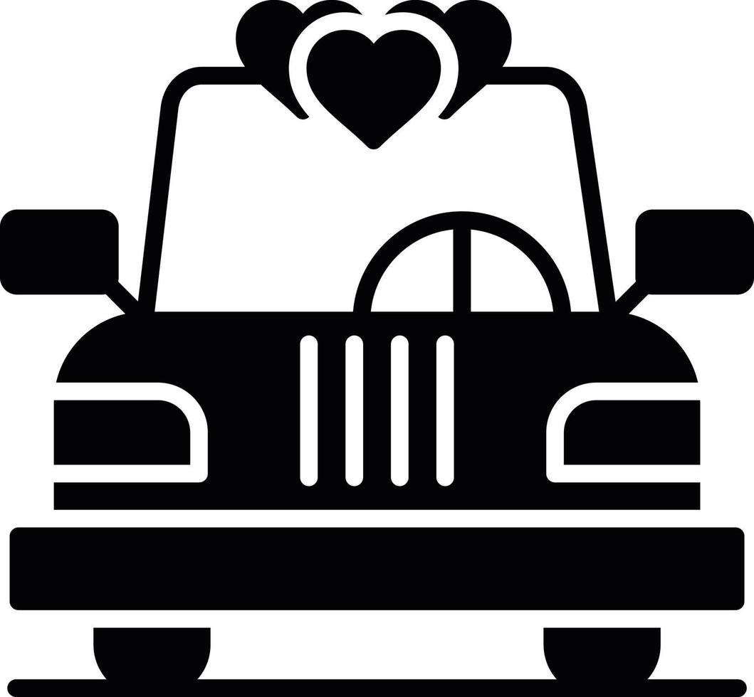 Wedding Car Creative Icon Design vector