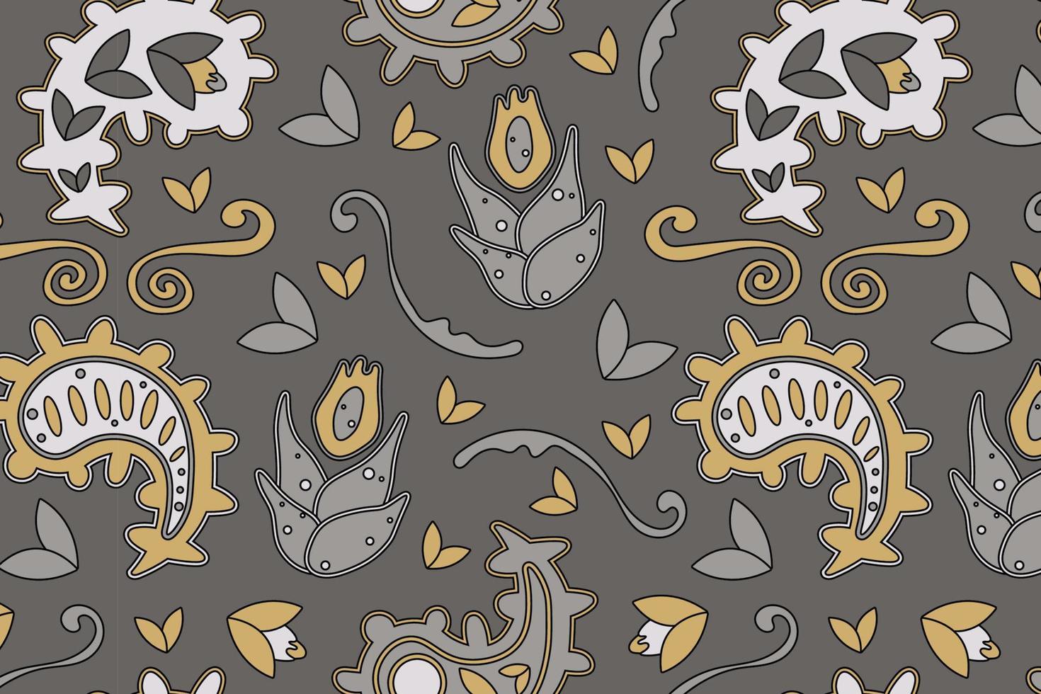 Seamless pattern based on an ornament with a Paisley bandana print, scarf around the neck, print on fabric, wallpaper vector