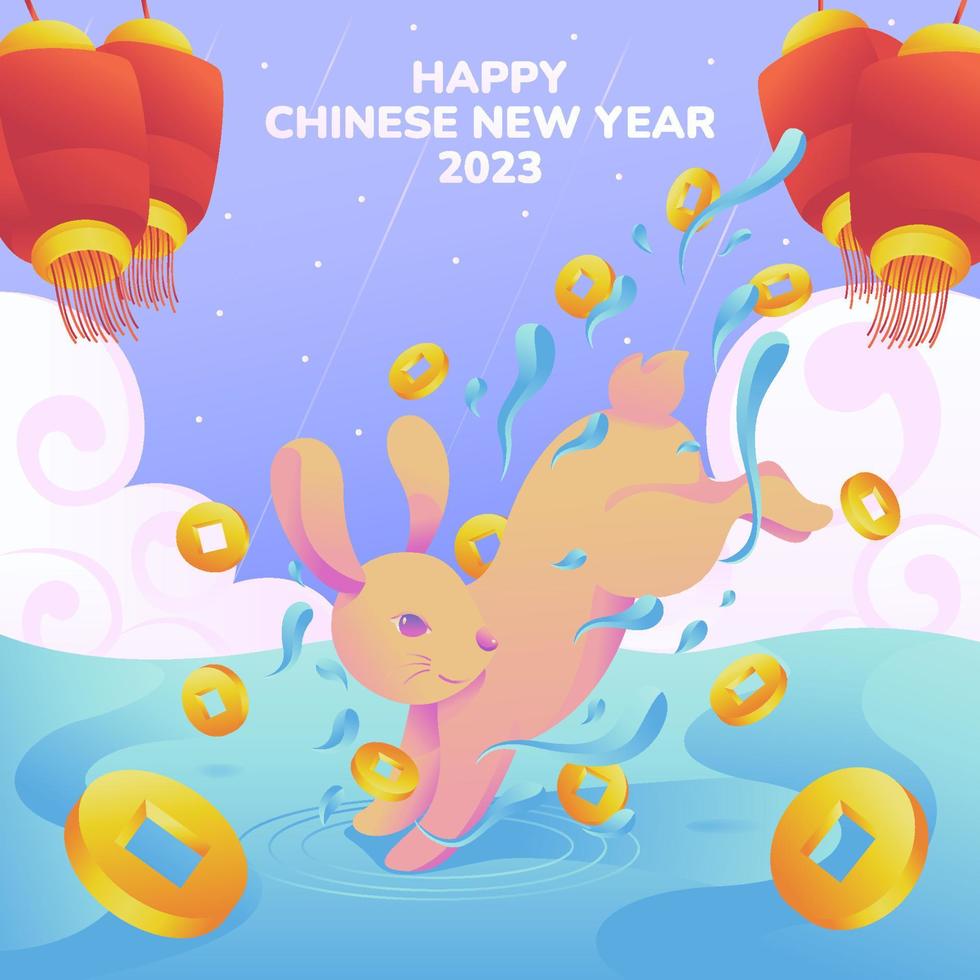 feliz año nuevo chino 2023 vector