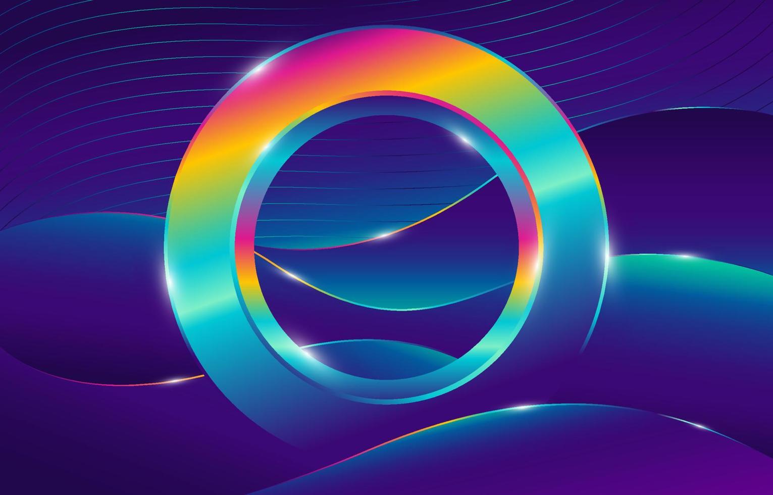 Neon Light Circle Background vector