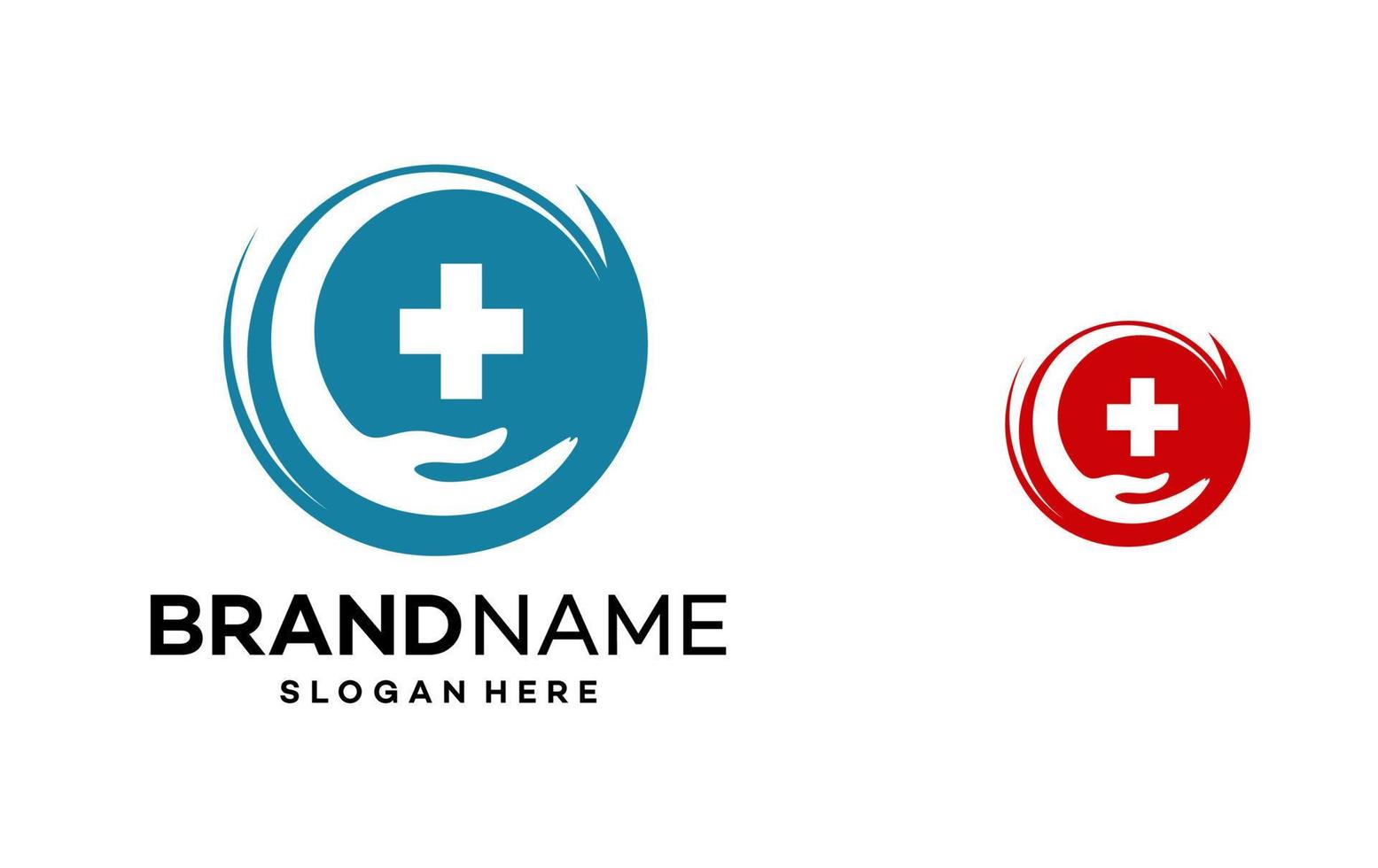 care medical logo template illustration vector