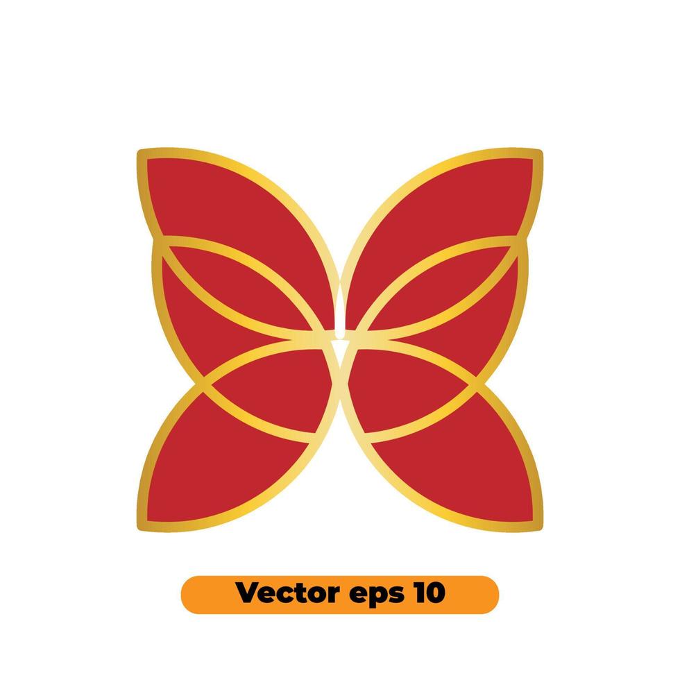 butterfly golden symbol illustrator design. Abstract icon can be used for logos vector