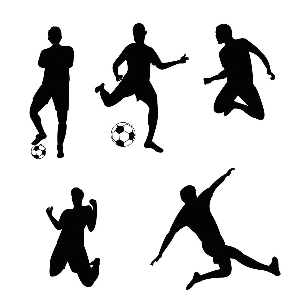 Vector illustration of the World Football Championship used for graphic design needs. silhouette of set of players in soccer