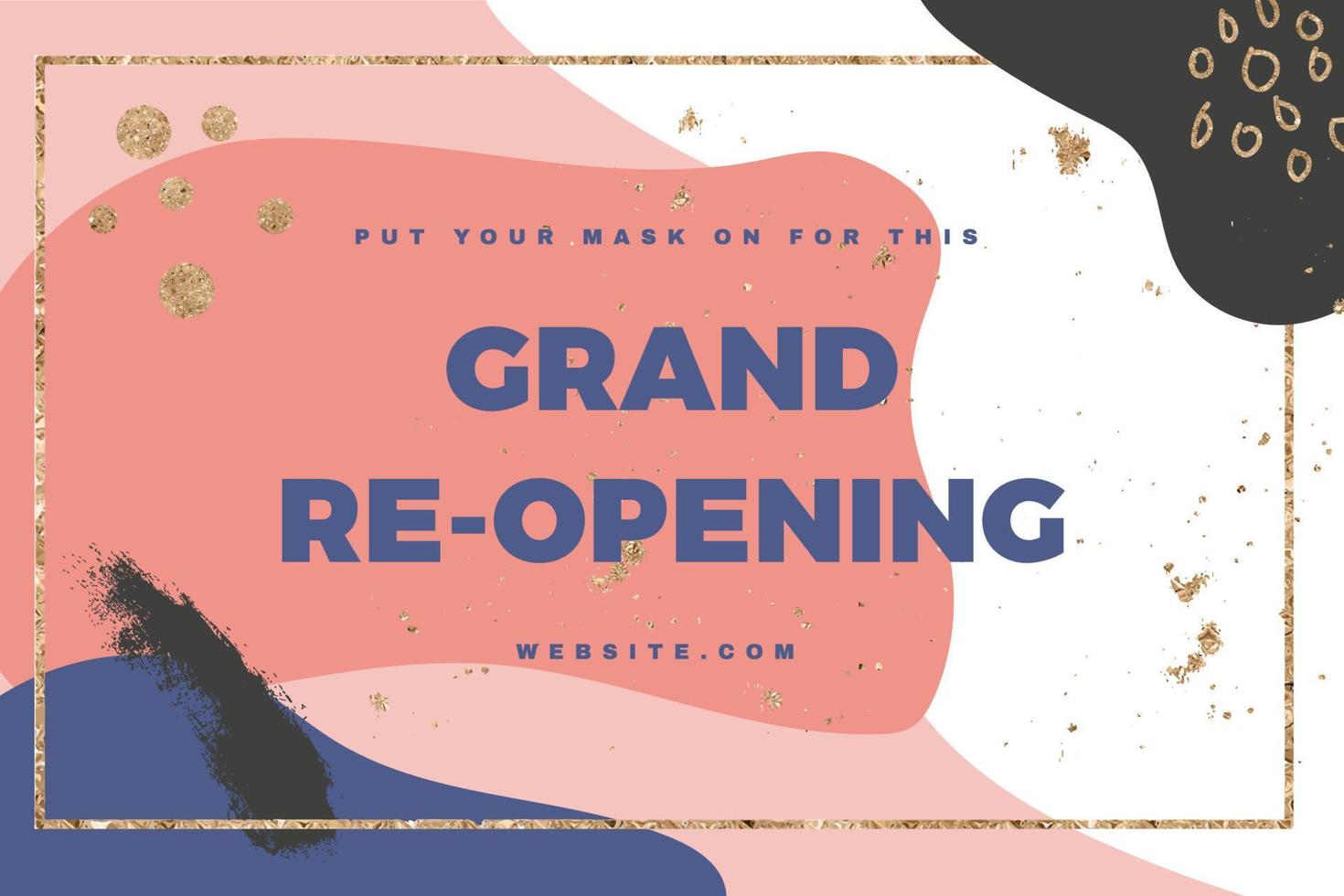 Grand re opening welcome banner vector