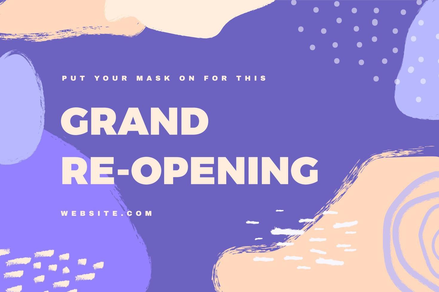 Abstract grand re opening welcome banner vector