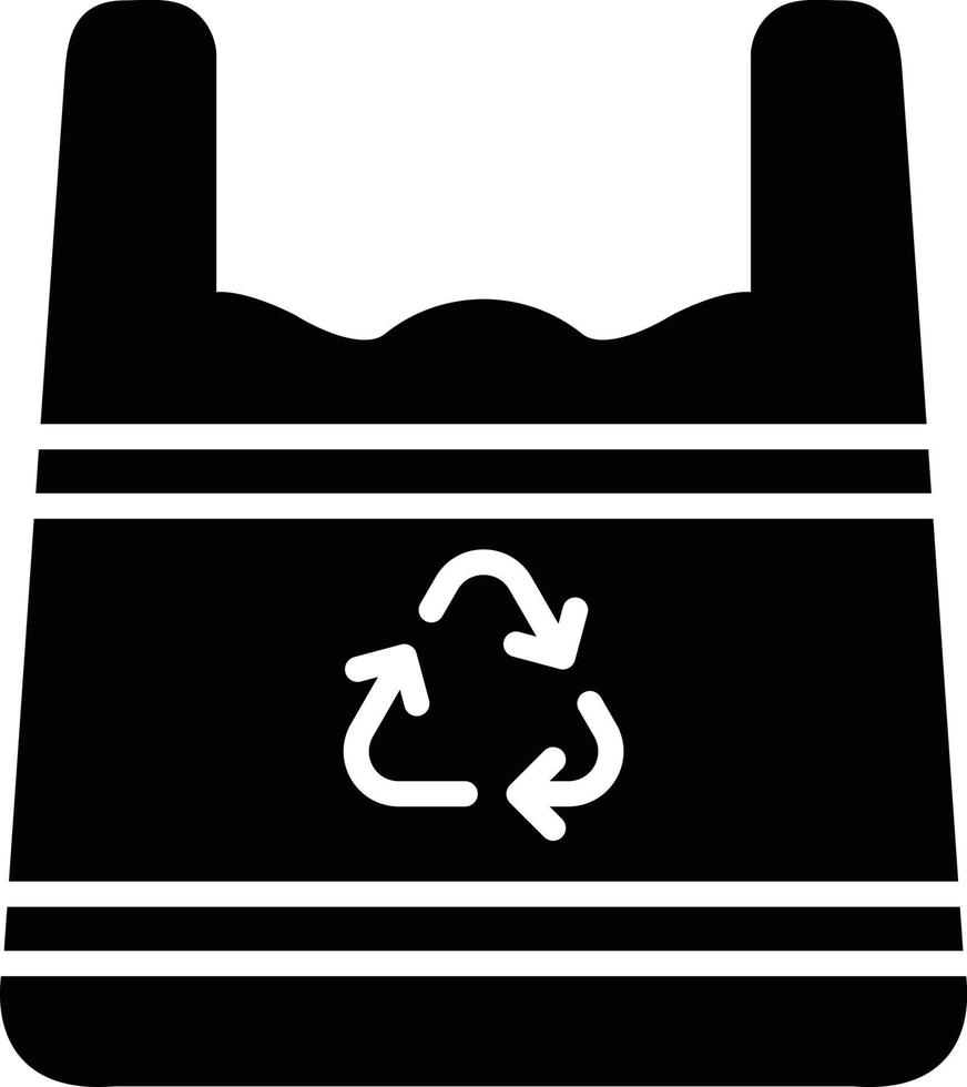 Recycled Plastic Bag Creative Icon Design vector