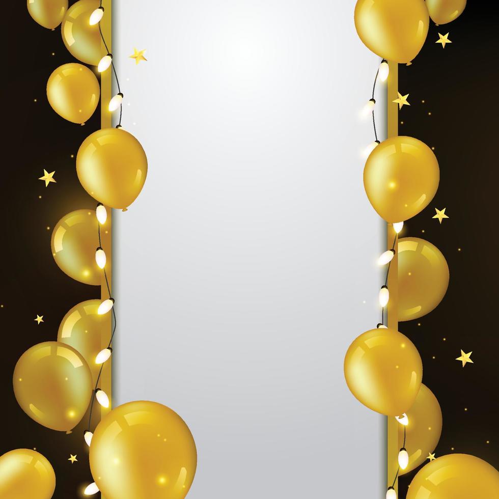 Luxury Banner with Golden Balloon vector