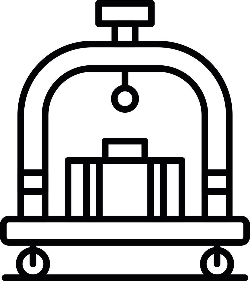 Hotel Trolley Creative Icon Design vector