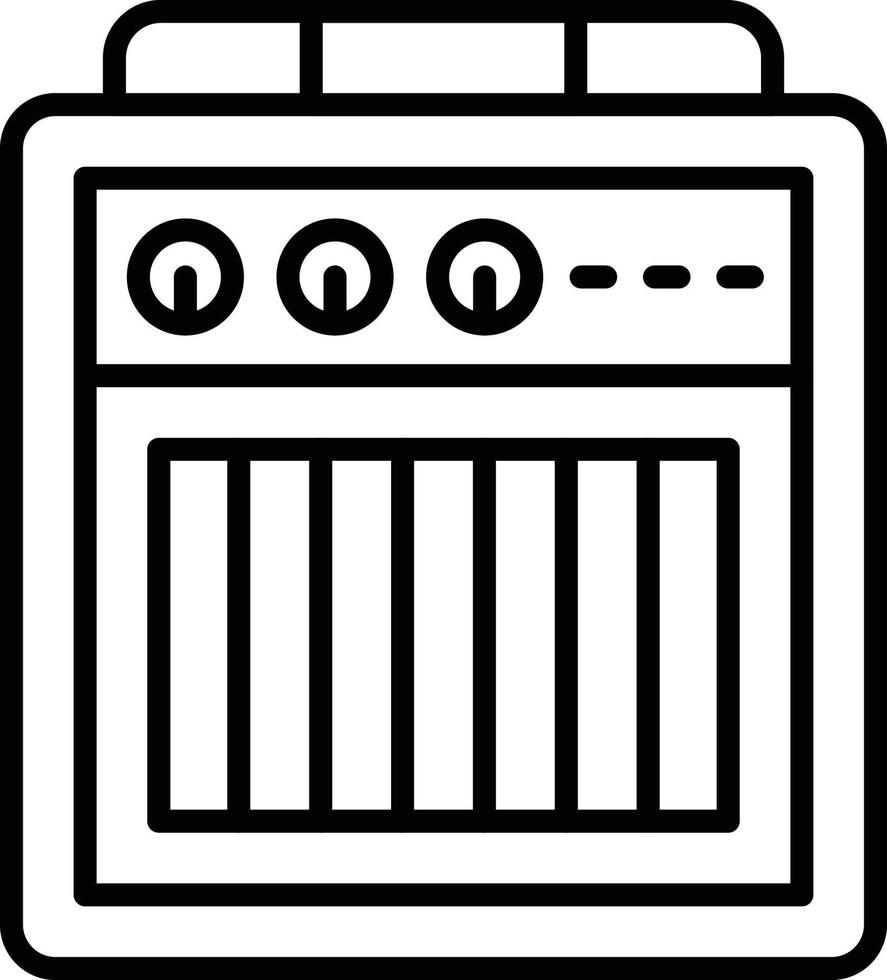 diseño de icono creativo de caja de amplificador vector