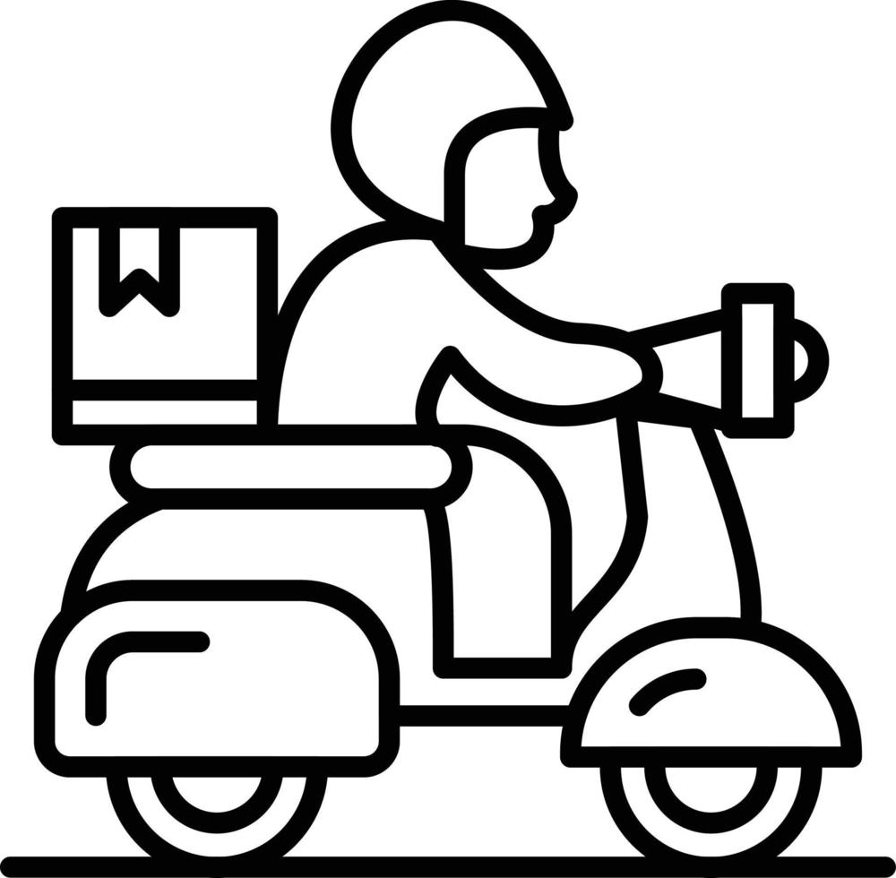 Delivery Bike Creative Icon Design vector