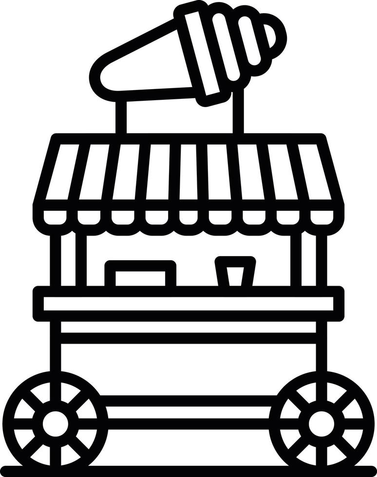 Ice Cream Shop Creative Icon Design vector
