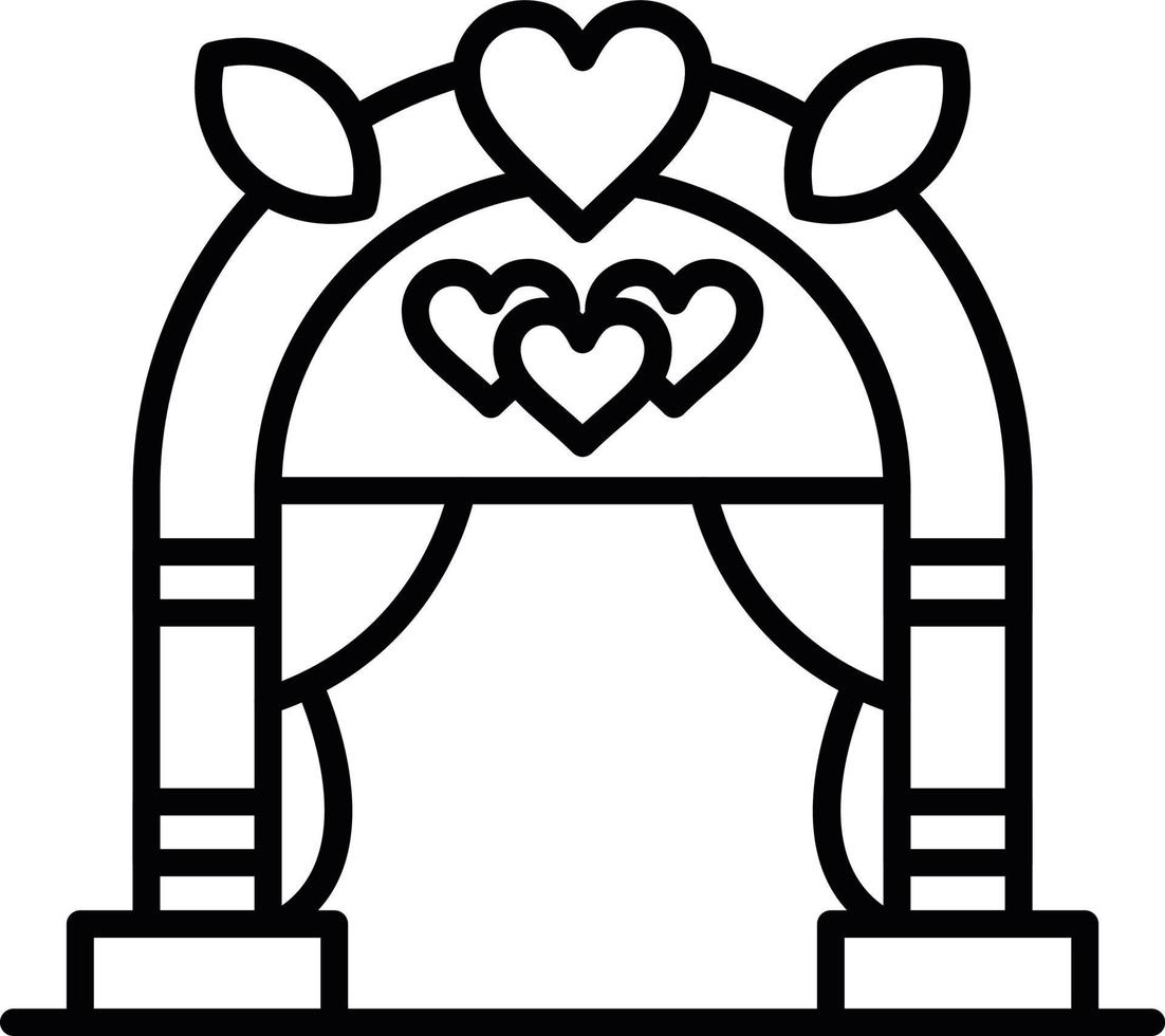 diseño de icono creativo de arco de boda vector