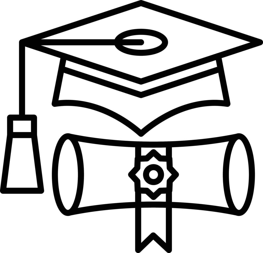 diseño de icono creativo de gorra de graduación vector