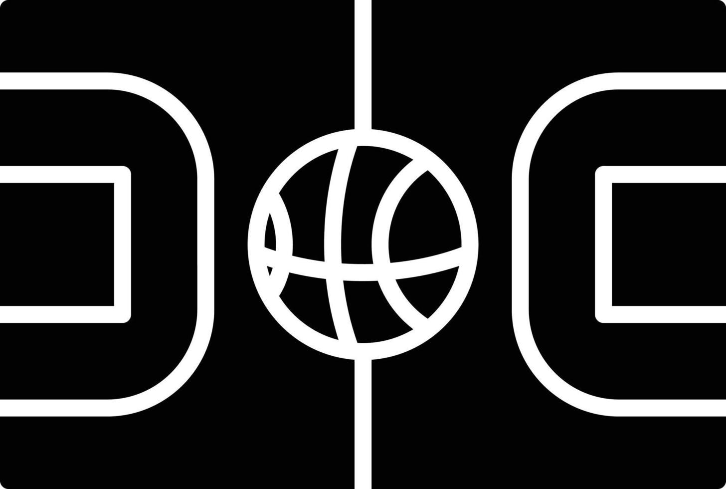 diseño de icono creativo de cancha de baloncesto vector