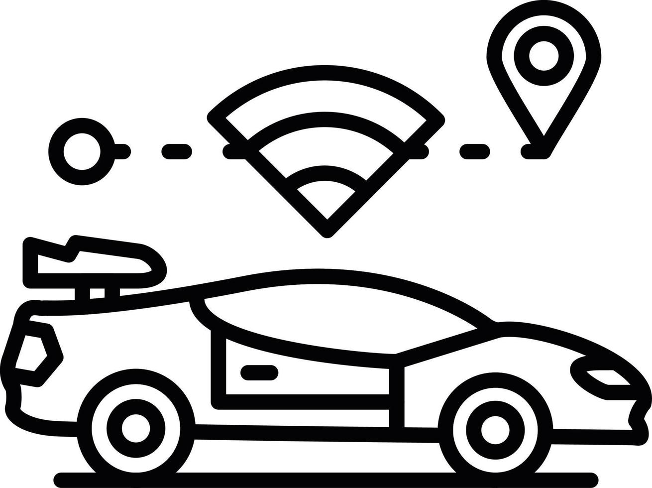 Self Driving Creative Icon Design vector