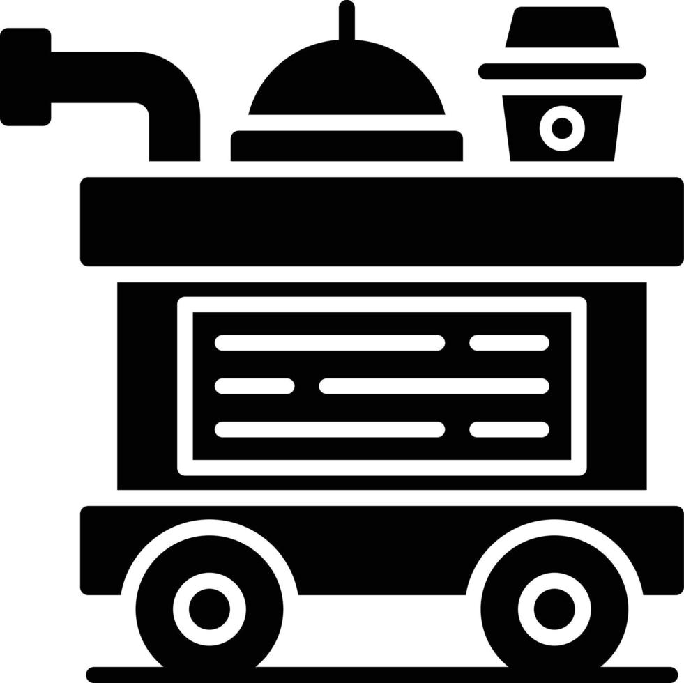 Food Trolley Creative Icon Design vector