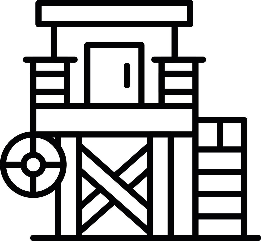 Lifeguard Tower Creative Icon Design vector