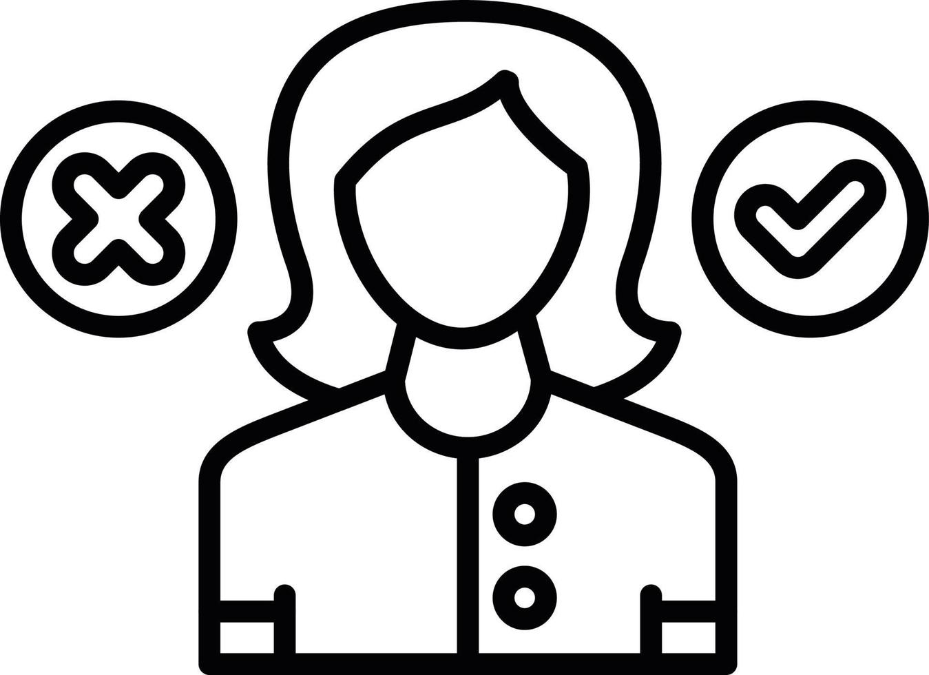diseño de icono creativo de decisión vector
