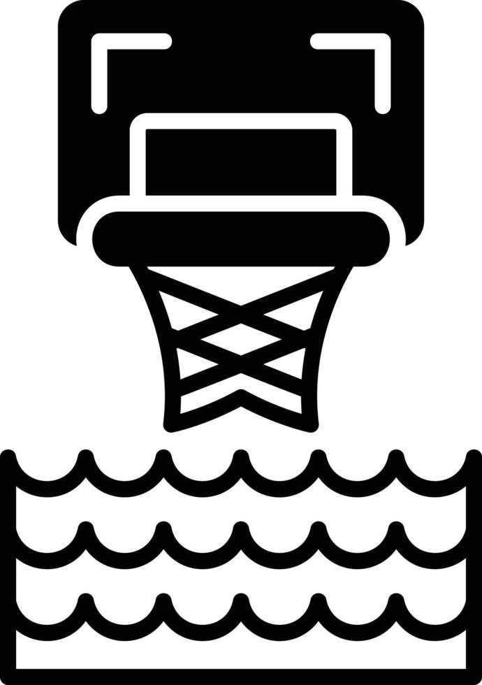 diseño de icono creativo de baloncesto de agua vector