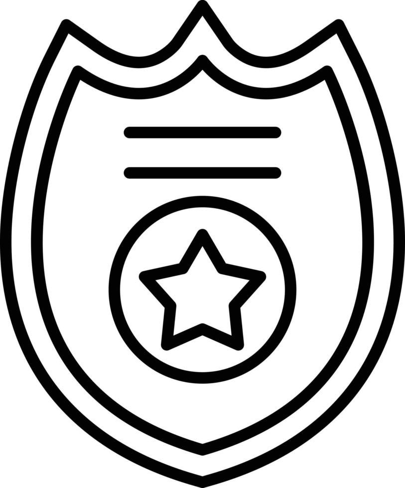 diseño de icono creativo de placa de policía vector