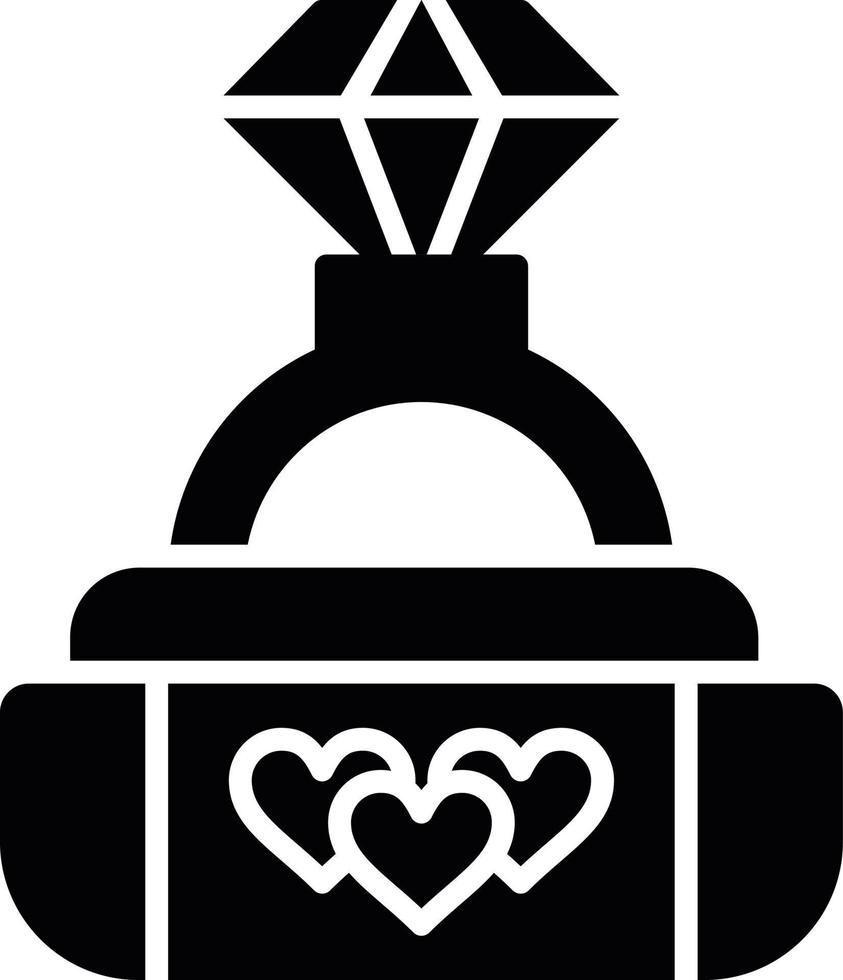 diseño de icono creativo de anillo de bodas vector