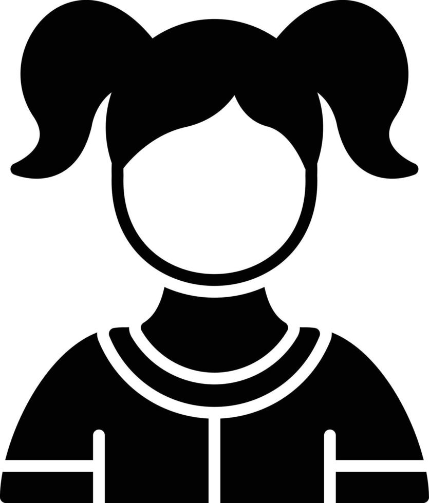 diseño de icono creativo de niña vector