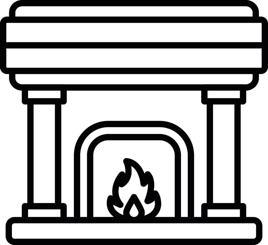 Fireplace Creative Icon Design vector