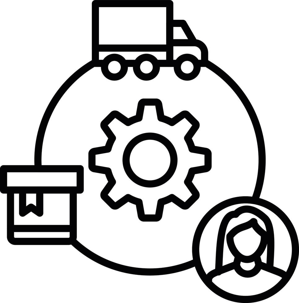 Supply Chain Creative Icon Design vector