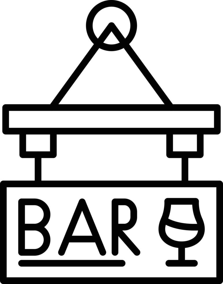 Bar Sign Board Creative Icon Design vector