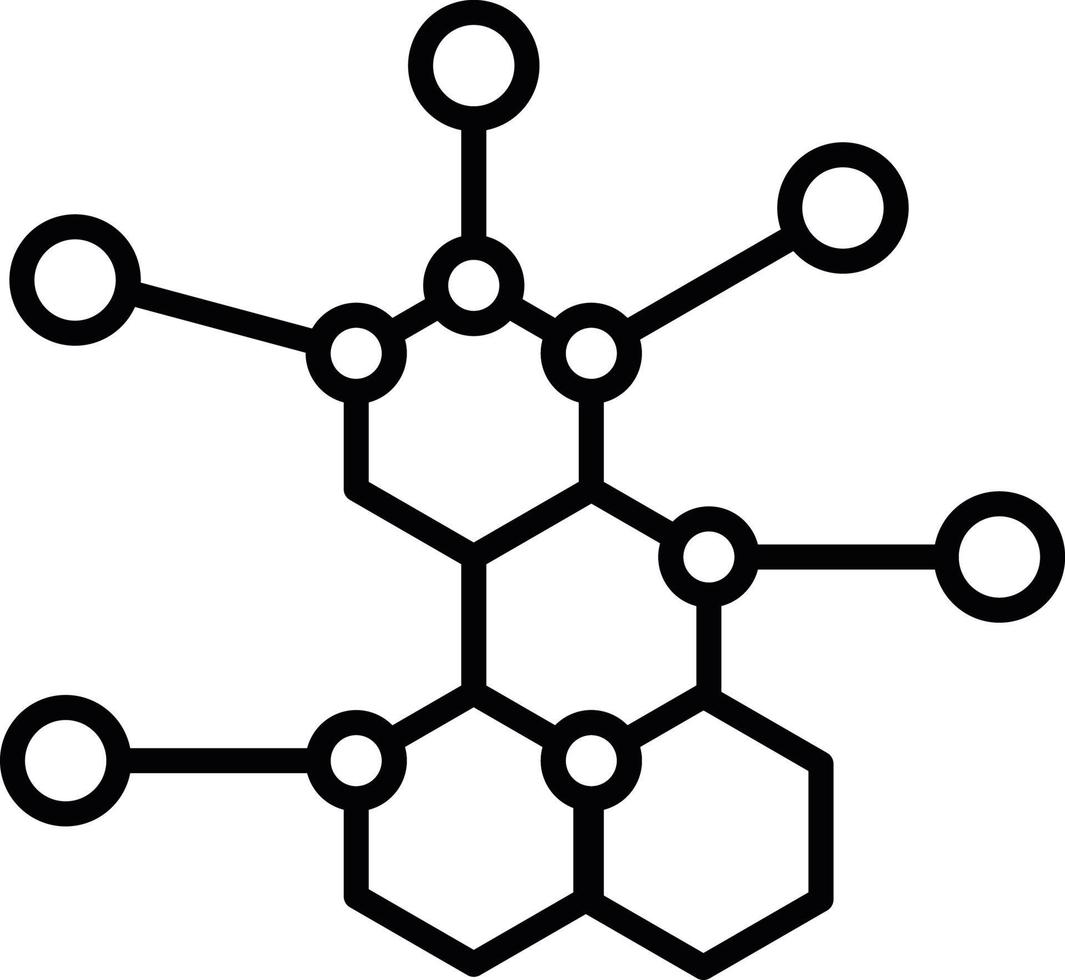 diseño de icono creativo de molécula vector