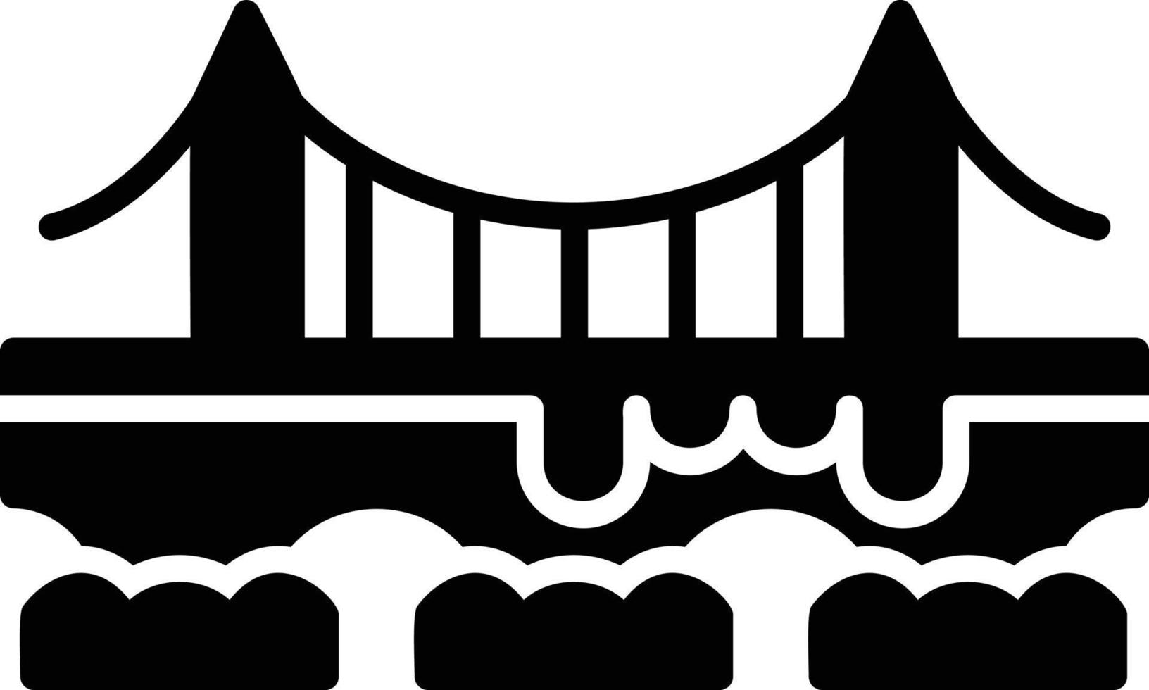 diseño de icono creativo de puente vector