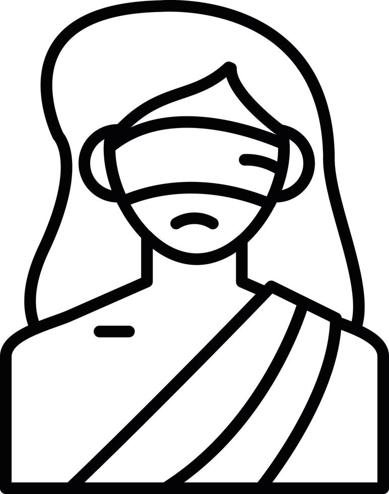 Lady Justice Creative Icon Design vector