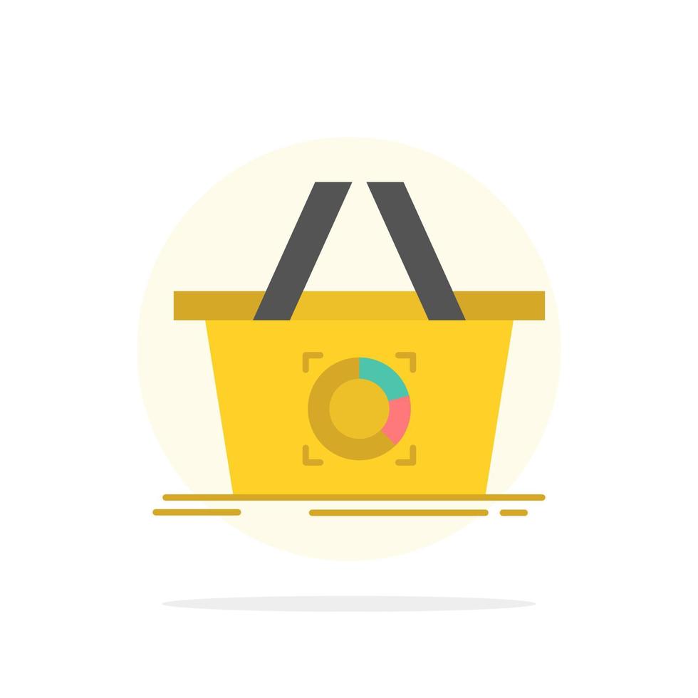 Cart Add To Cart Basket Shopping Abstract Circle Background Flat color Icon vector
