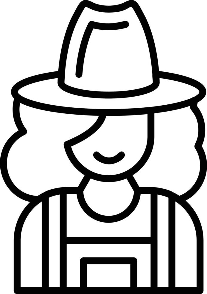 Lady Farmer Creative Icon Design vector