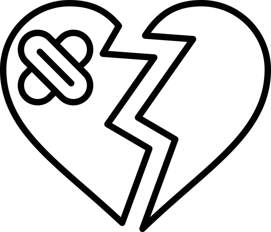 diseño de icono creativo de corazón roto vector