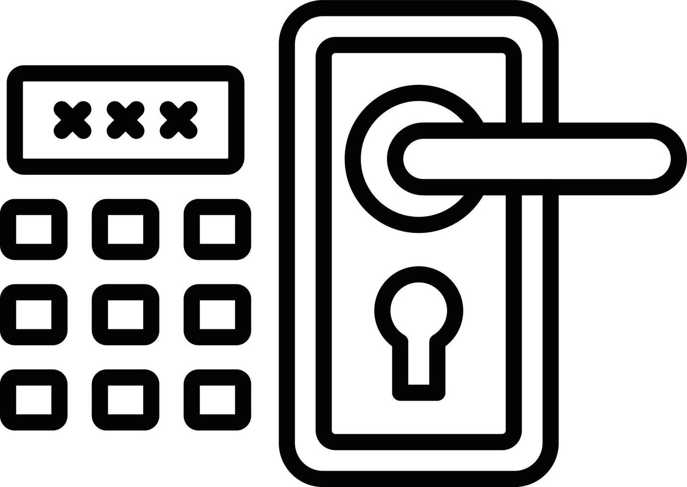 Door Lock Creative Icon Design vector